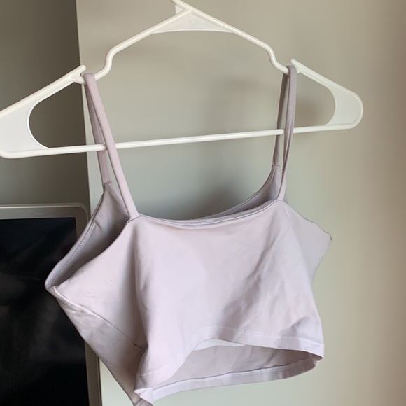 Medium White Supported crop tank top - Picture 2 of 2